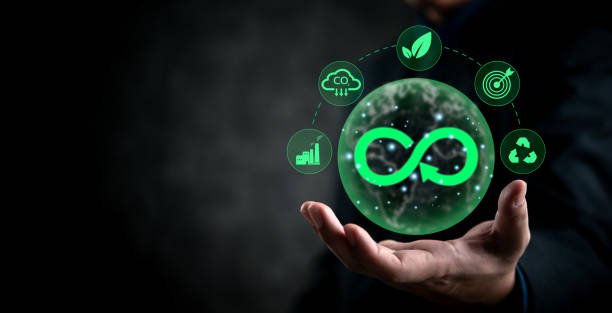 9 Smart Tips for Using Renewable Energy at Home Businessman Holding A Green Sustainability Icon Representing Circular Economy Eco