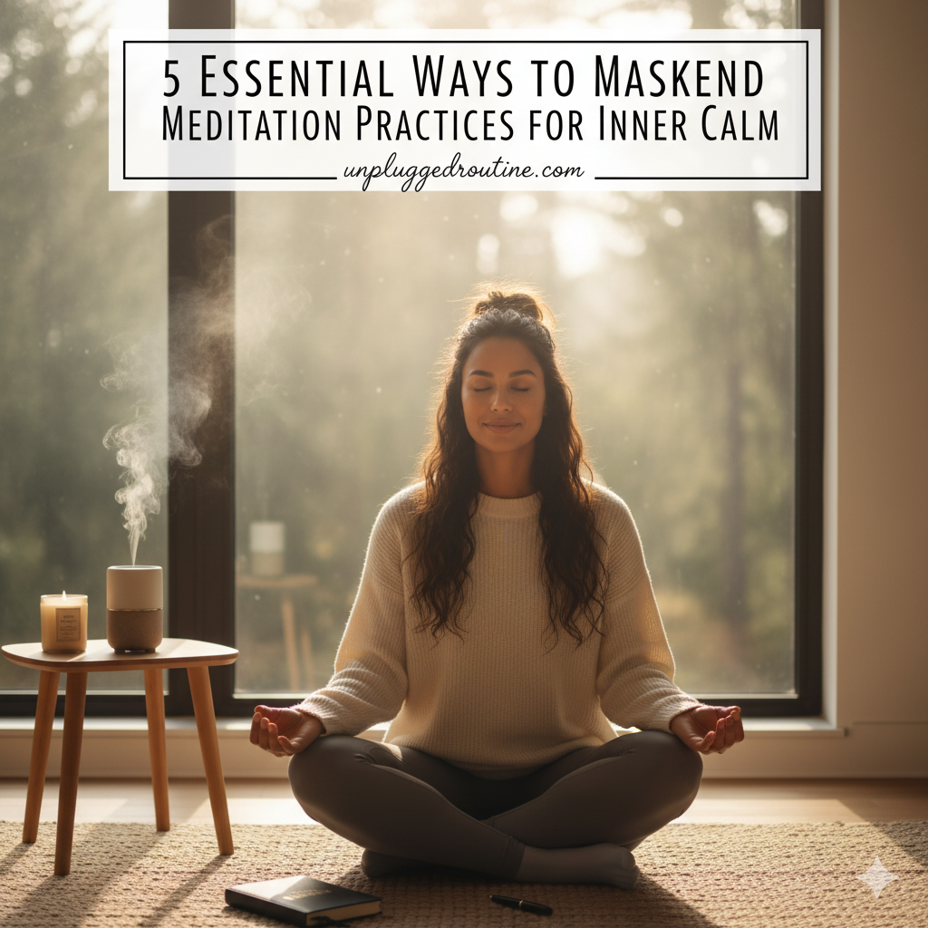 5 Essential Ways to Master Weekend Meditation Practices for Inner Calm Weekend meditation practices for inner calm: A person sits cross-legged, meditating peacefully on a cushion in a sunlit, minimalist room.