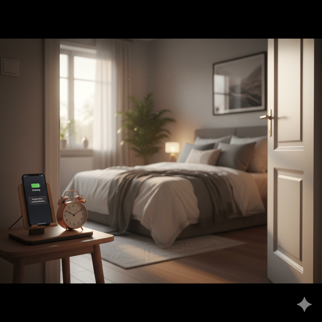 No-Phone Bedroom Rules: 5 Proven Habits for Better Sleep and Less Anxiety gemini generated image fa0omfa0omfa0omf