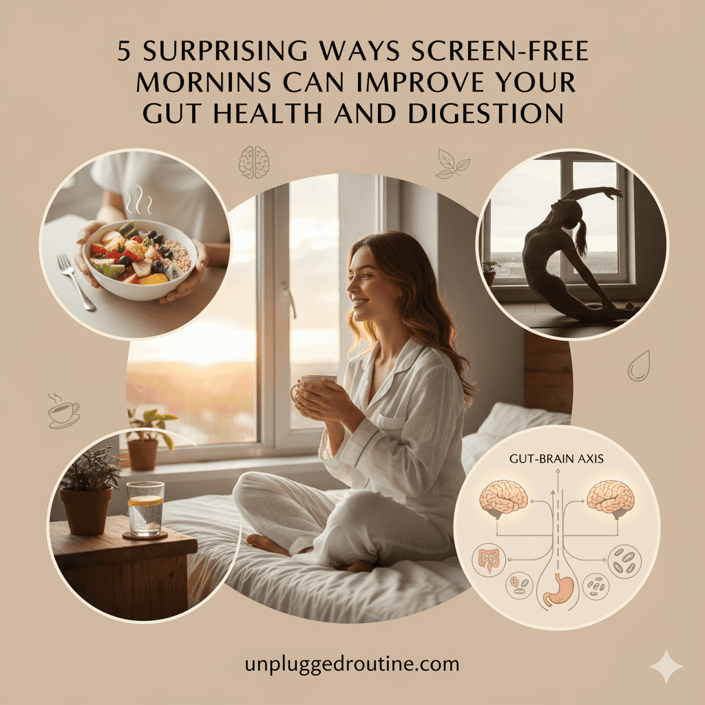 Unveiling the Unexpected: 5 Surprising Ways Screen-Free Mornings Can Improve Your Gut Health and Digestion gemini generated image tb0nnytb0nnytb0n